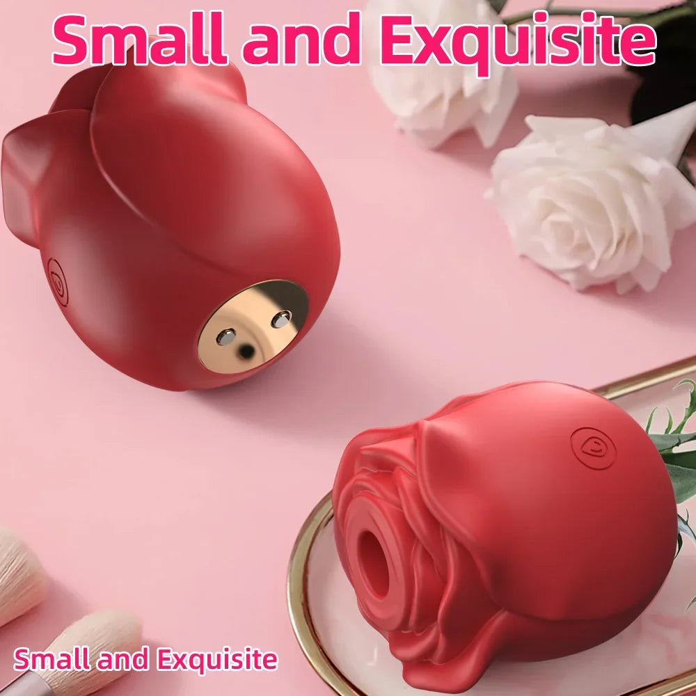 Rose Sucking Vibrator for Women - Clitoral Vacuum Stimulator