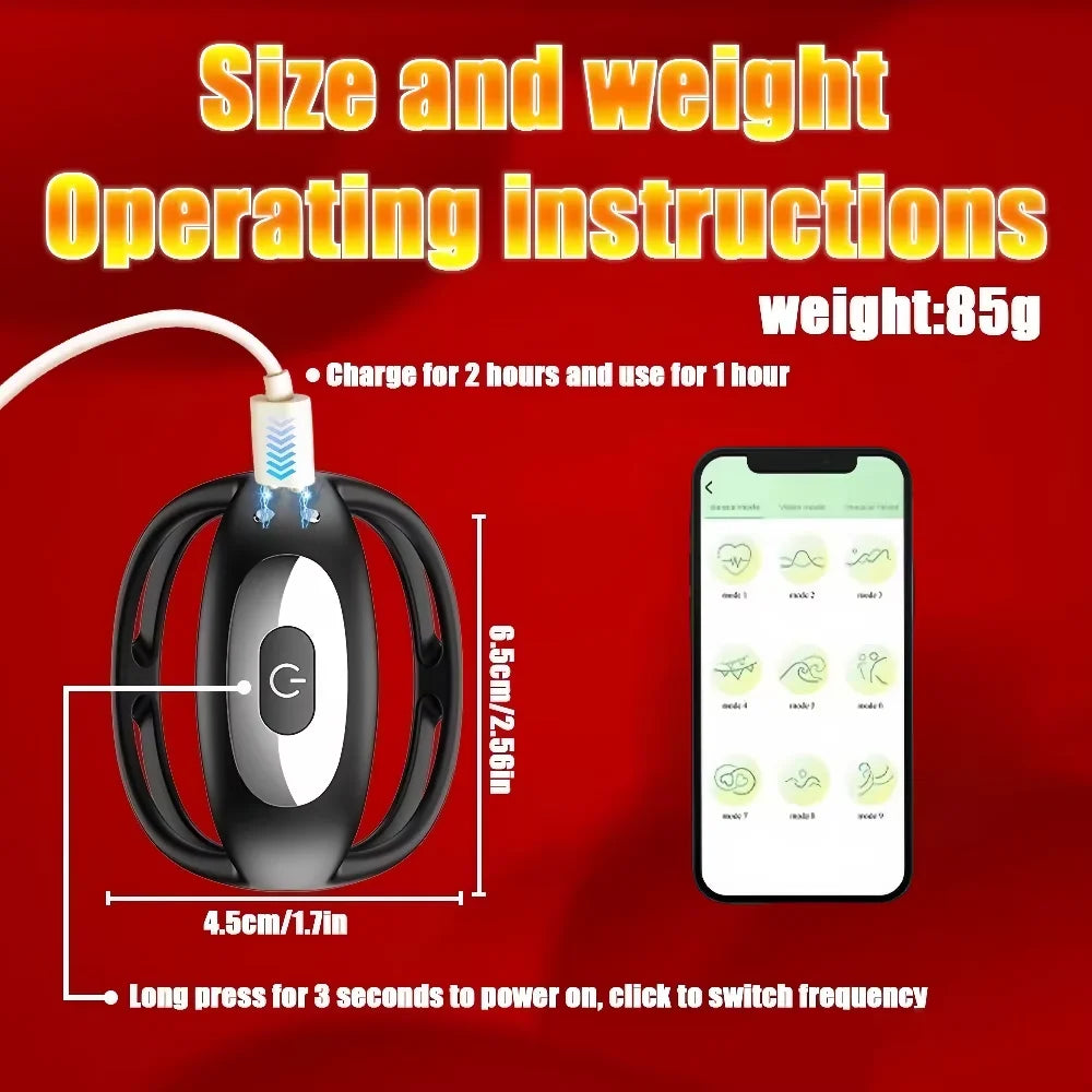 Cock Ring - massager  10-Frequency Vibration Men Toy