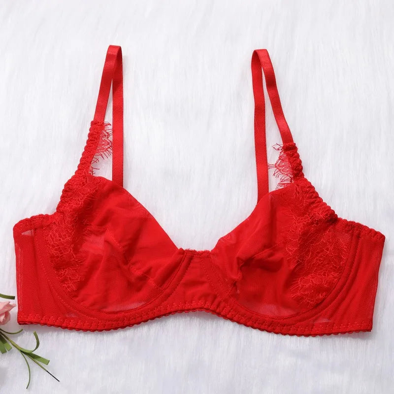 4 Piece Set Sexy Lingerie Set - Ruffled Skirt Garter Socks Sexy Underwear Suit