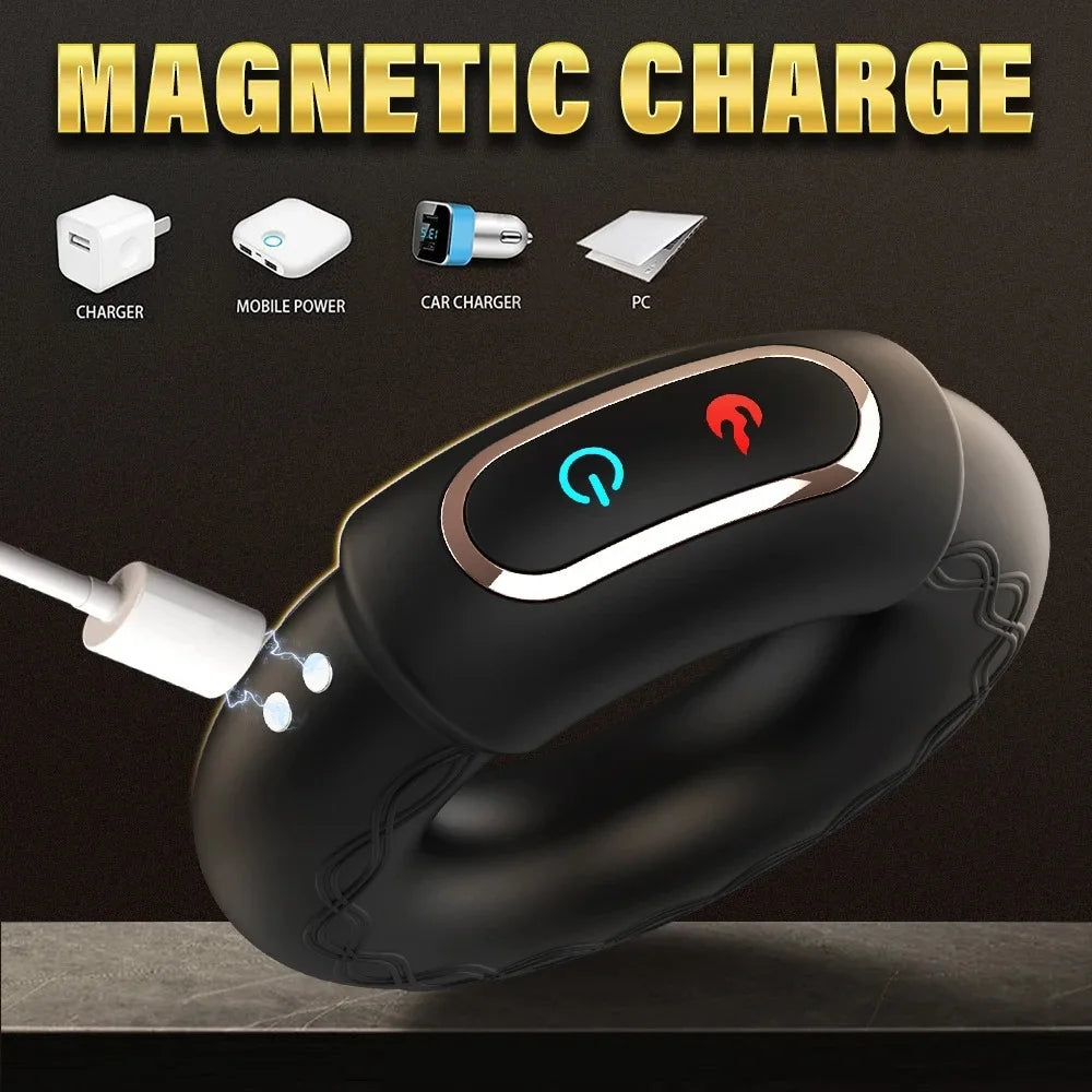 Cock Ring - massager  10-Frequency Vibration Men Toy