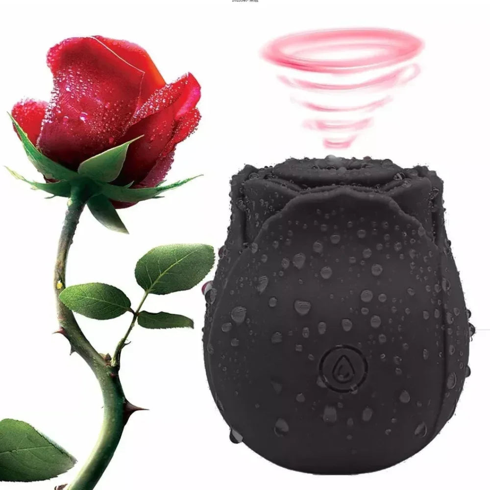 Rose Sucking Vibrator for Women - Clitoral Vacuum Stimulator