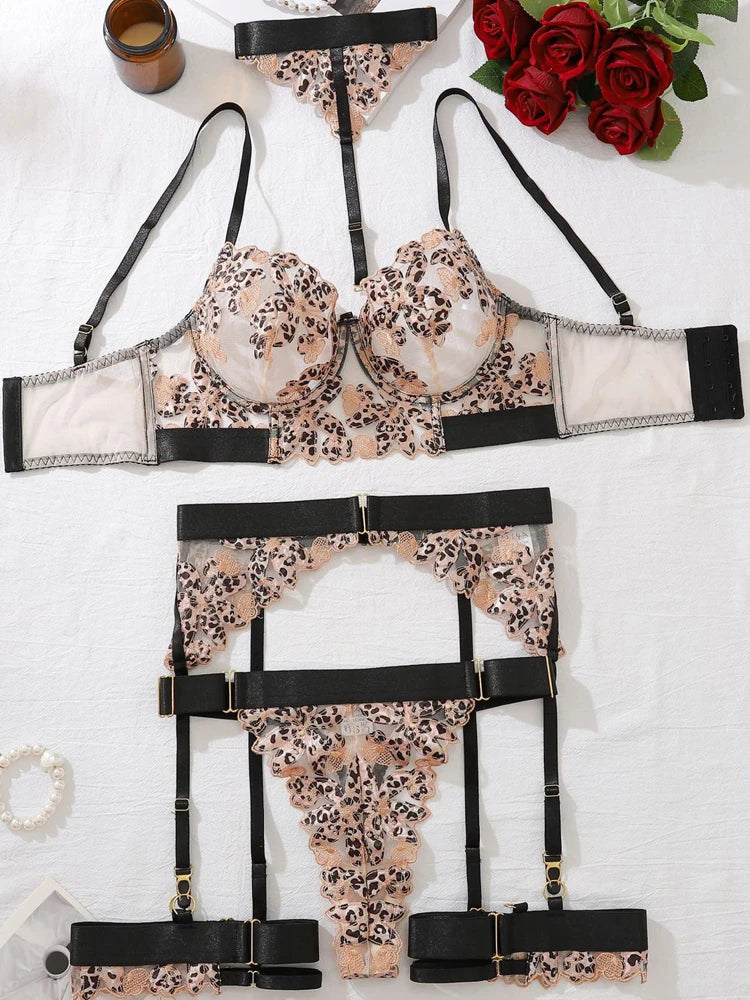 5-Piece Set Hanging Neck Leopard