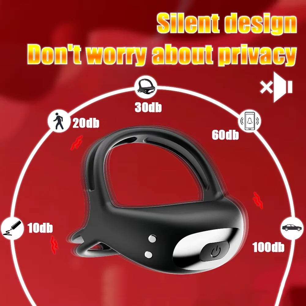 Cock Ring - massager  10-Frequency Vibration Men Toy