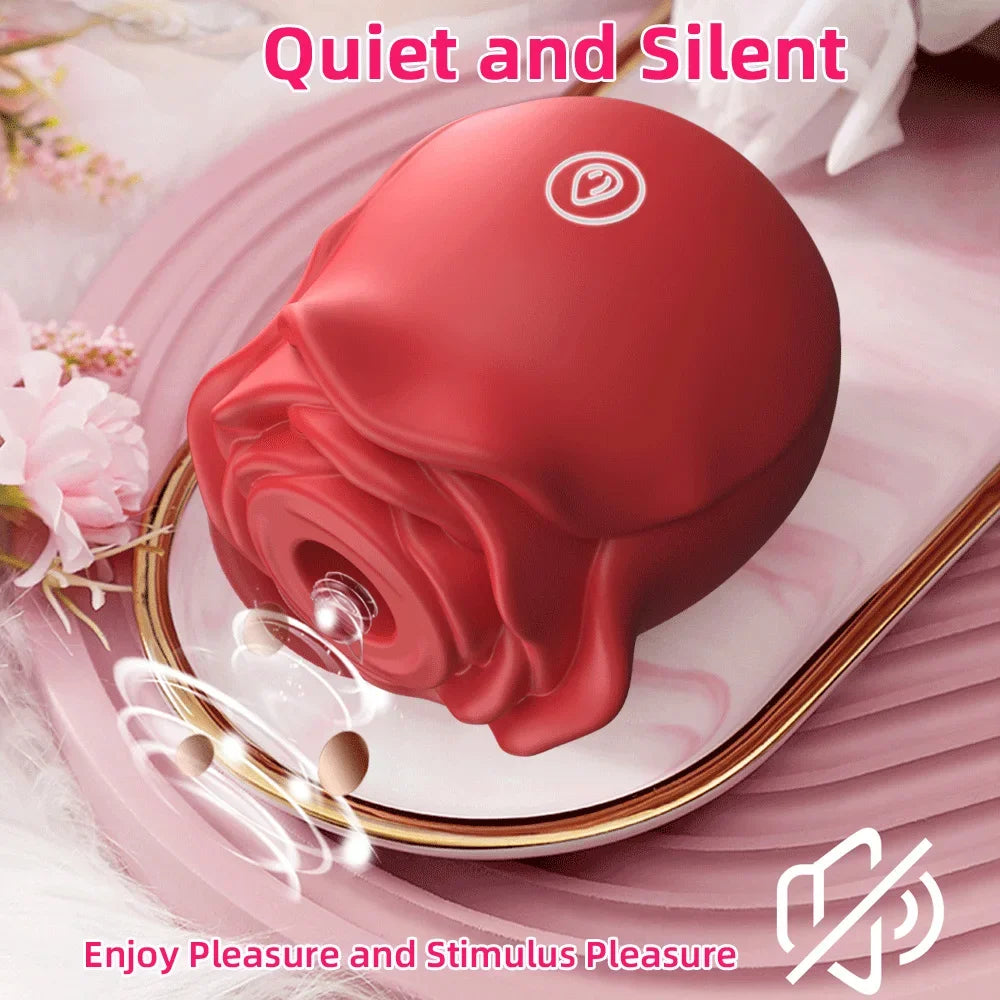 Rose Sucking Vibrator for Women - Clitoral Vacuum Stimulator
