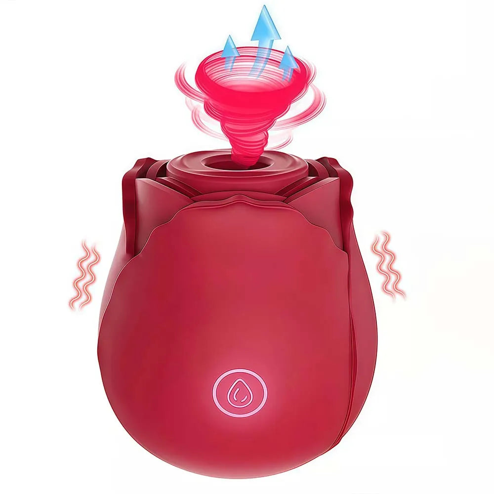 Rose Sucking Vibrator for Women - Clitoral Vacuum Stimulator