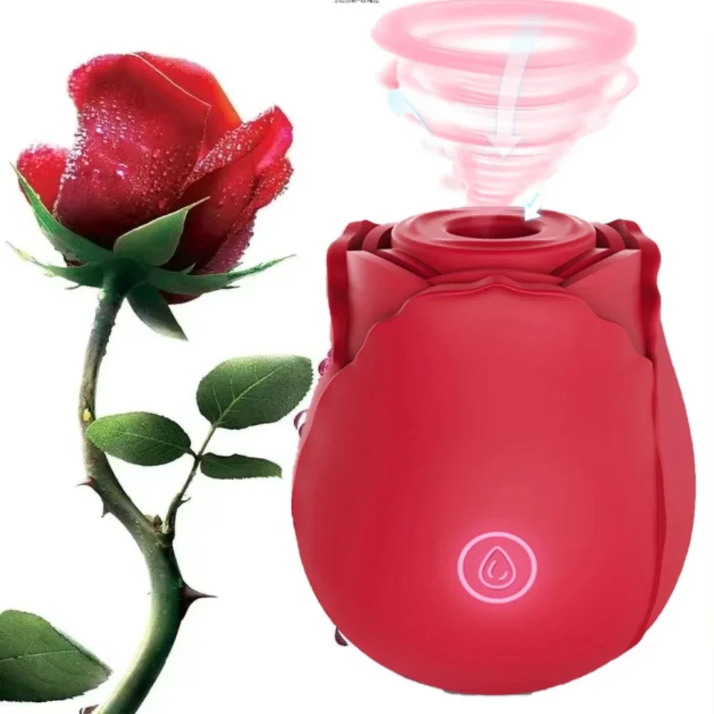 Rose Sucking Vibrator for Women - Clitoral Vacuum Stimulator