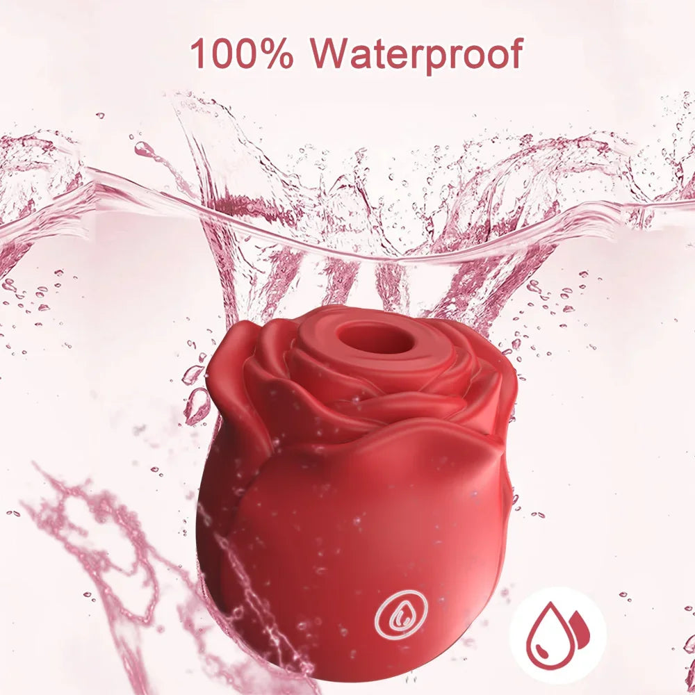 Rose Sucking Vibrator for Women - Clitoral Vacuum Stimulator