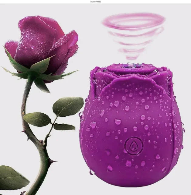 Rose Sucking Vibrator for Women - Clitoral Vacuum Stimulator