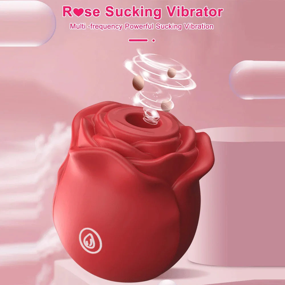 Rose Sucking Vibrator for Women - Clitoral Vacuum Stimulator