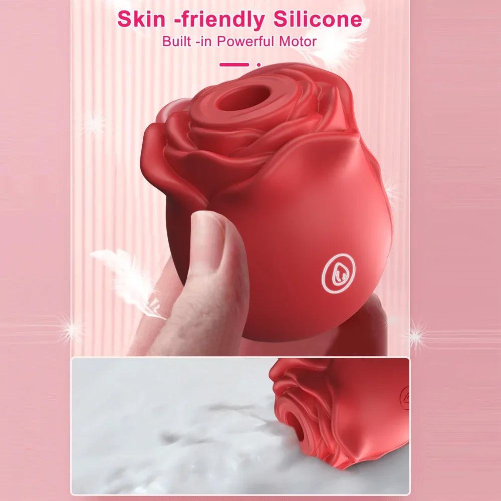 Rose Sucking Vibrator for Women - Clitoral Vacuum Stimulator