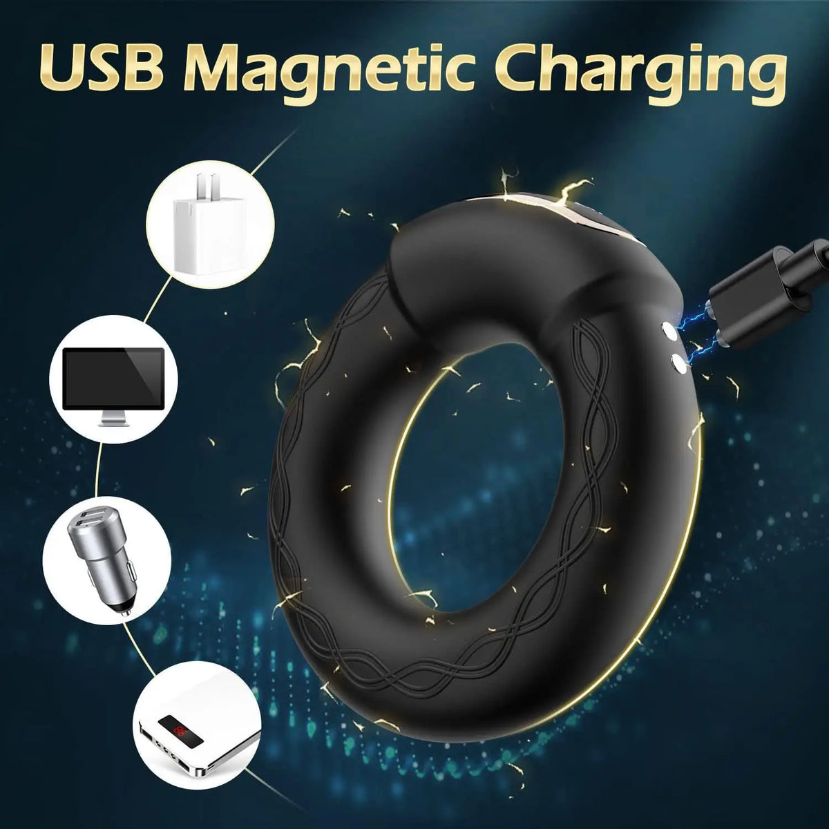 Cock Ring - massager  10-Frequency Vibration Men Toy
