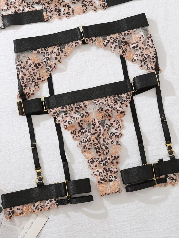 5-Piece Set Hanging Neck Leopard