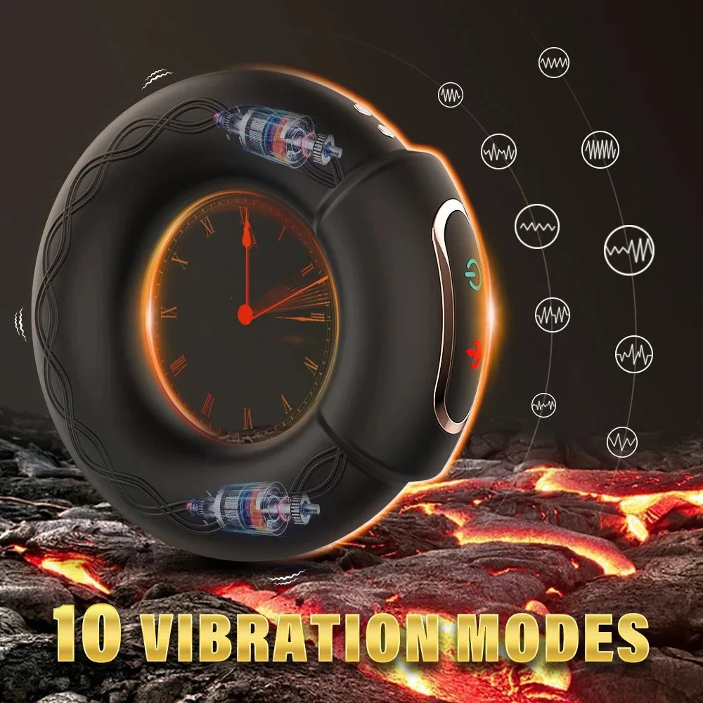 Cock Ring - massager  10-Frequency Vibration Men Toy